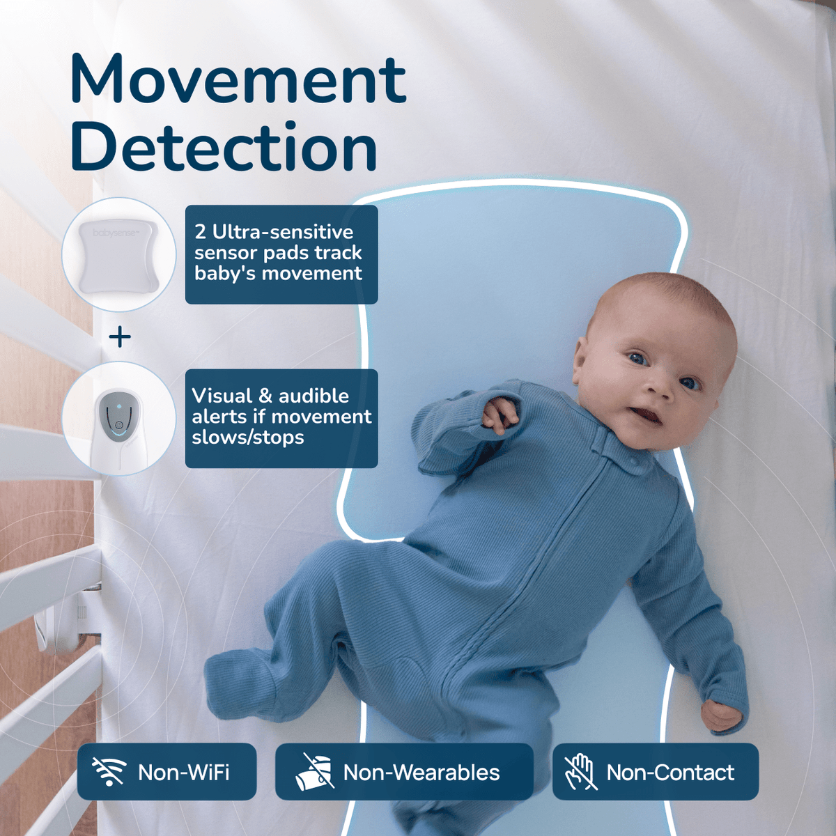Babysense 8™ | Breathing Motion & Safety Alerts - Babysense