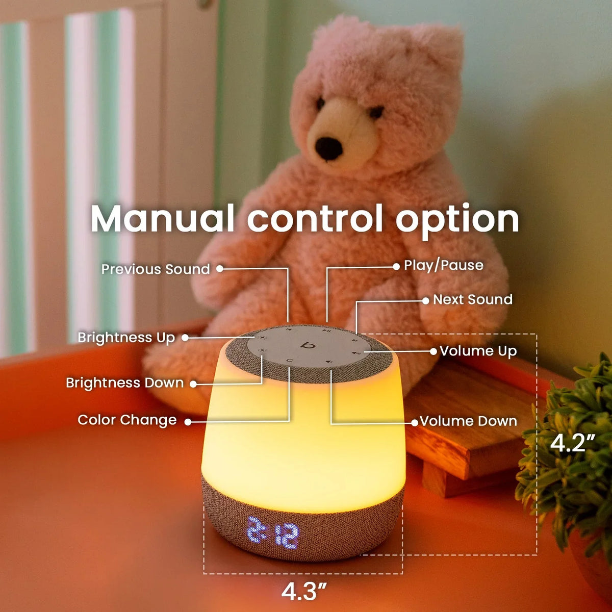 Babysense Dreamer 2.0: Baby Sleep Night Light & Sound Machine with White Noise - Babysense