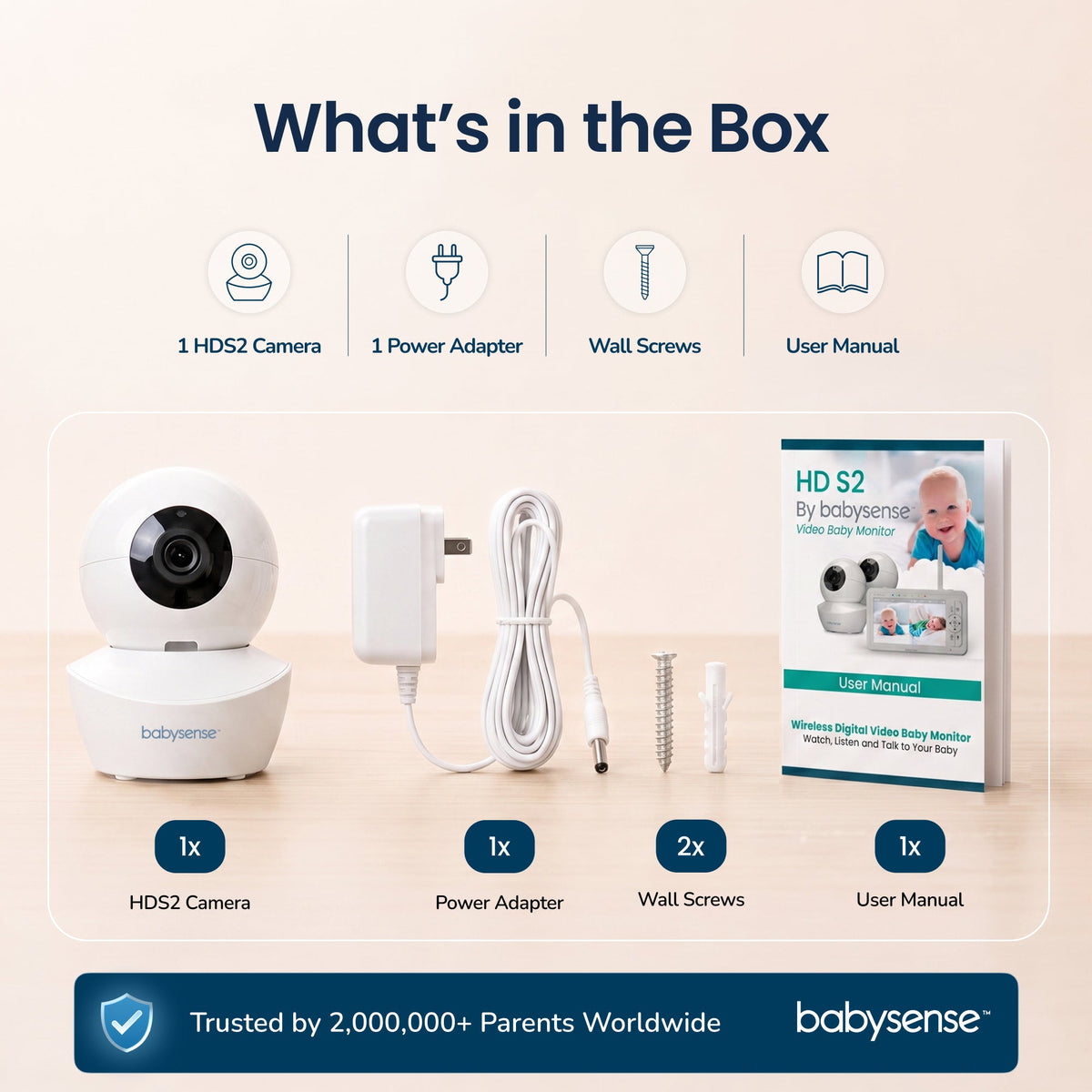 Add-On Camera for Video Baby Monitor HD S2 - Babysense
