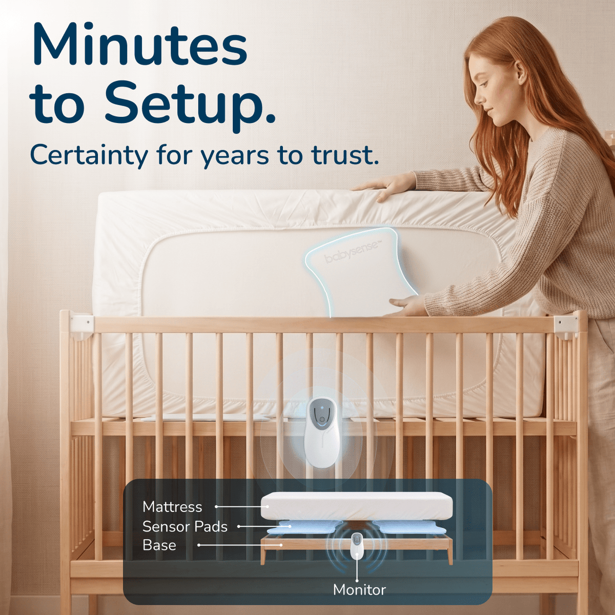 Babysense 8™ | Breathing Motion & Safety Alerts - Babysense
