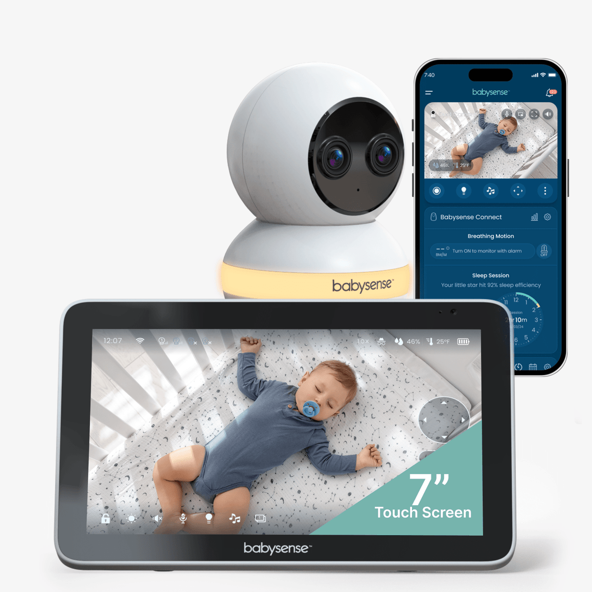 Touch™ Smart WiFi Baby Monitor | 7" Touchscreen - Babysense
