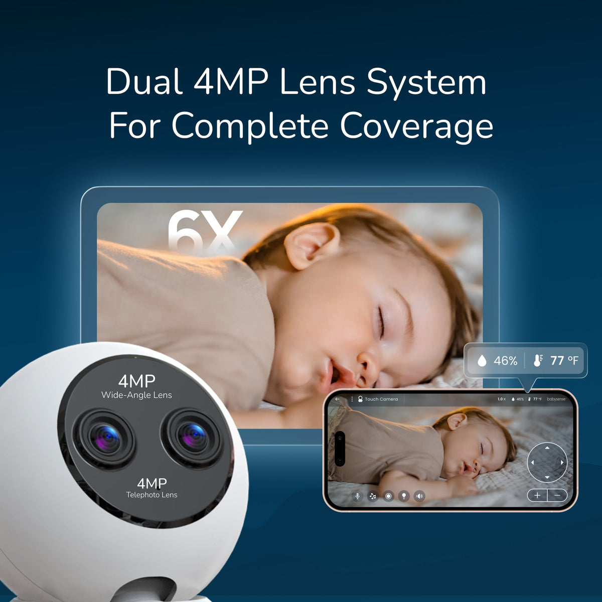 Touch™ Smart WiFi Baby Monitor | 7" Touchscreen - Babysense